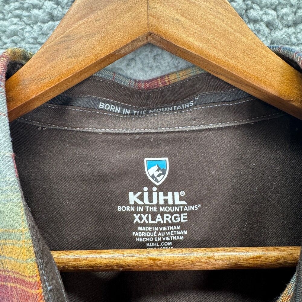 Kuhl Dillinger Flannel Shirt Mens XXL 2XL Plaid Long Sleeve Outdoor Hiking - Picture 4 of 10